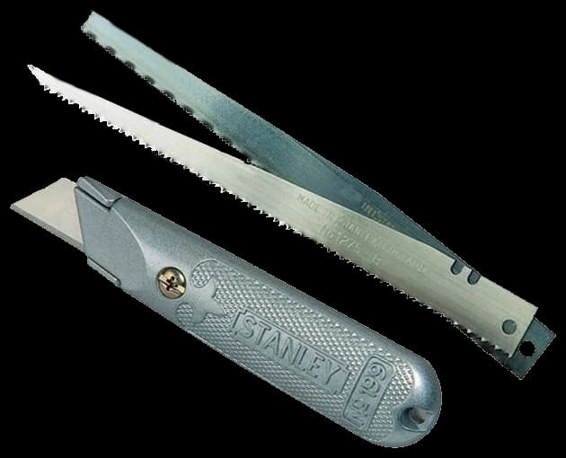 Нож с фиксированным лезвием со сменными ножовочными полотнами 140мм Stanley 0-10-129