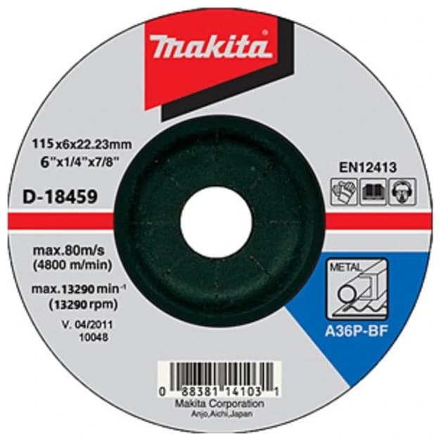 Шлифовальный диск изг.115x6.0x22.23 Makita D-18459