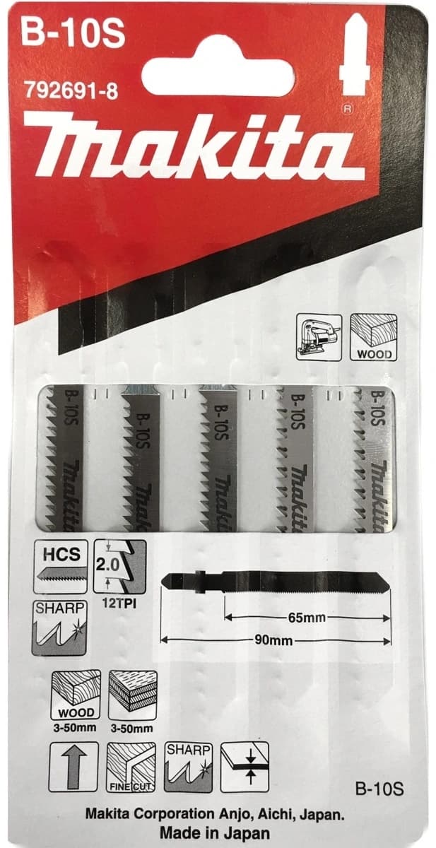 Пилка для лобзика HCS B10S 65 см (5шт) по дереву (5шт) Makita 792691-8