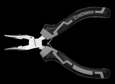 Плоскогубцы мини с длинным носом 4.5" CROWN CPHPM-LNBH4