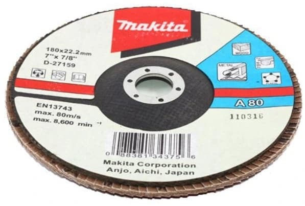 Лепестковый диск (сталь) 180мм 80 Makita D-27159
