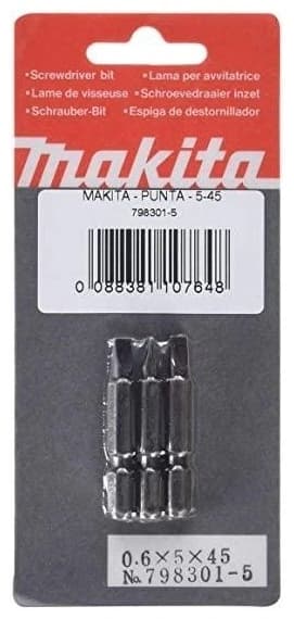 Биты SL 5 45см 3шт Makita 798301-5
