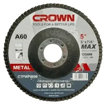 Диск лепестковый (10) D125*22.2мм P60 CROWN CTFWP0009