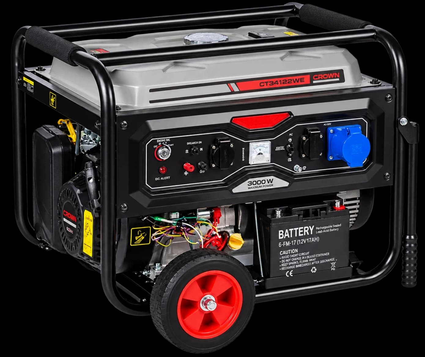 Генератор бензиновый CROWN CT34122WE, 7кВт