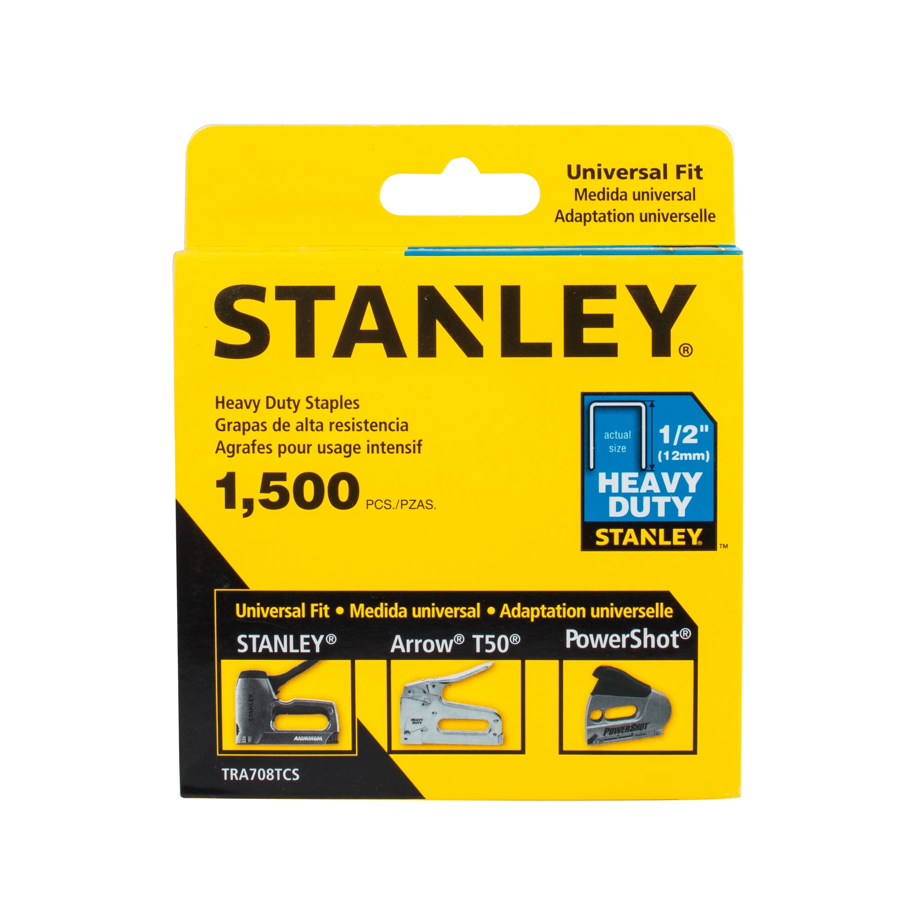 Скоба для степлера "HEAVY DUTY" тип "G" (4/11/140) 13мм/1/2" 1500шт. Stanley 1-TRA708TCS
