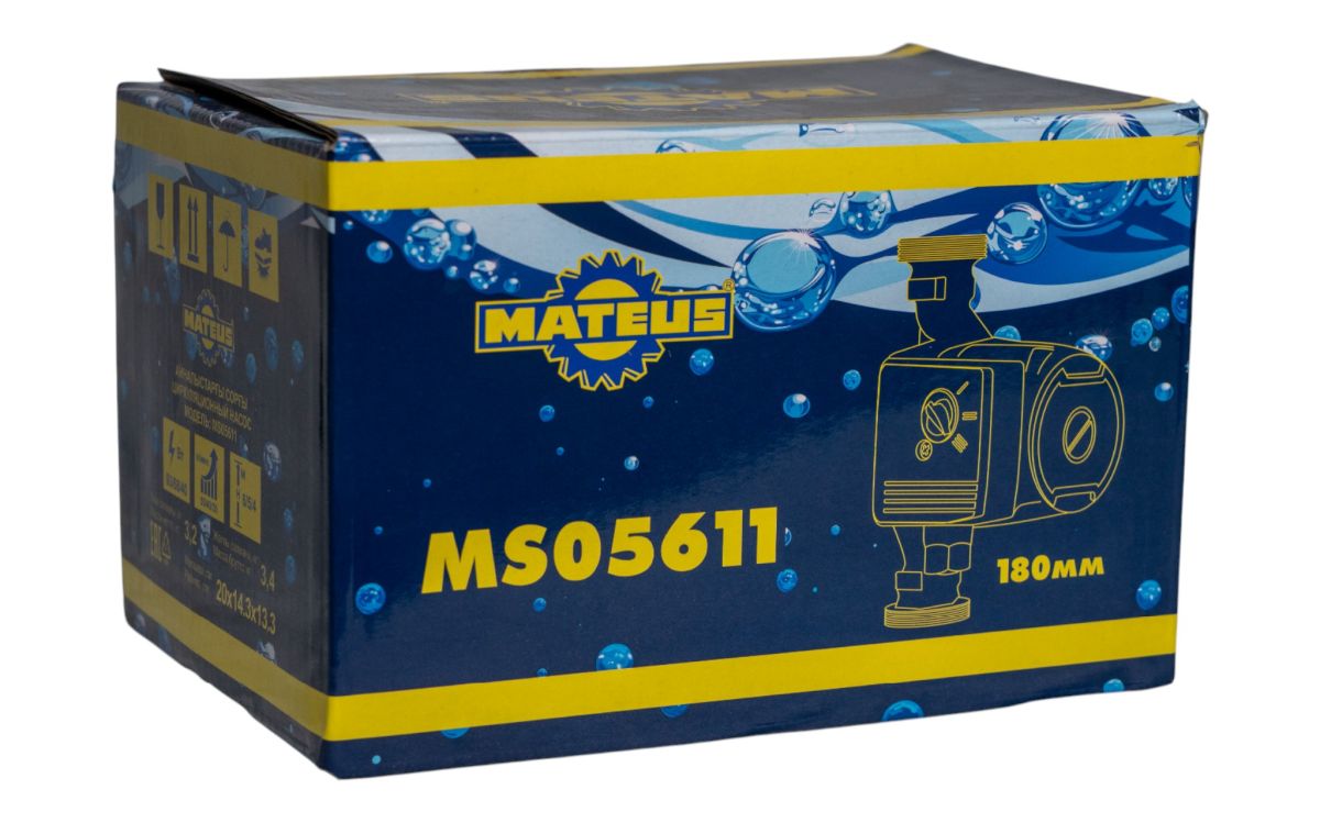Насос циркуляционный Mateus MS05611 (GRS32/6-1(180mm))