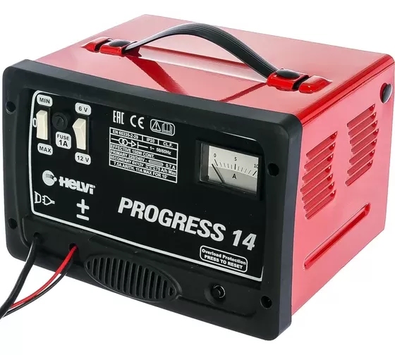 Зарядное устройство Helvi Progress 14, 99000067, 150Вт, 6-12В, 11А, 230х275х205, 4кг