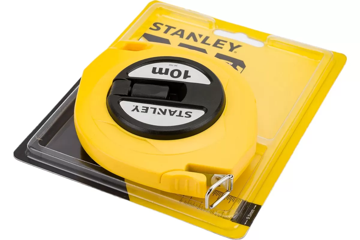 Рулетка измерительная длинная с металлическим полотном 10мx9,5мм Stanley 0-34-102