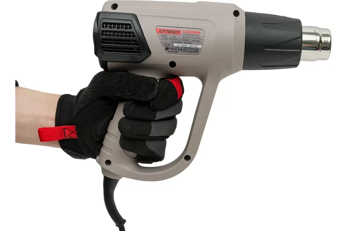Фен технический строительный CROWN CT19007BMC