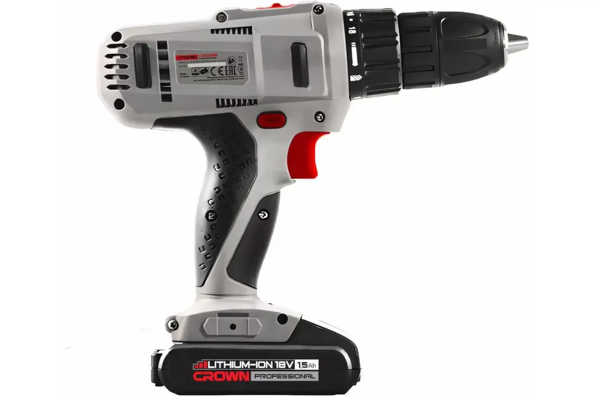 Дрель-шуруповерт аккумуляторный CROWN CT21056LBMC (кейс)