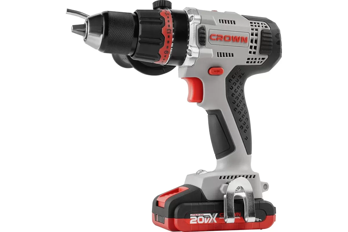 Дрель-шуруповерт аккумуляторный CROWN CT21075HMX-2 BMC