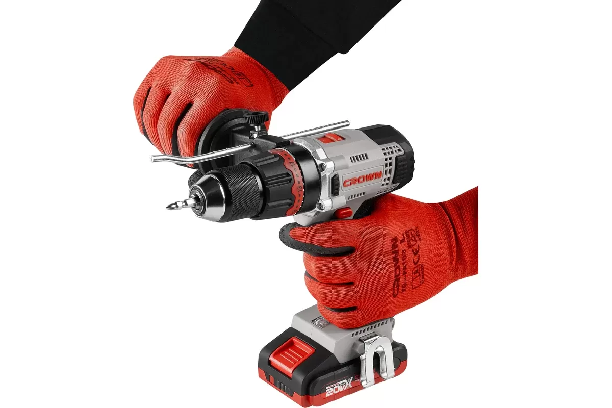 Дрель-шуруповерт аккумуляторный CROWN CT21075HMX-2 BMC