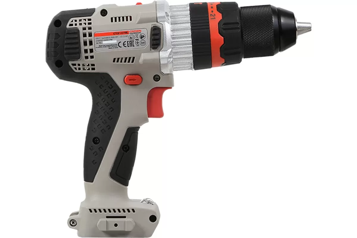 Дрель-шуруповерт аккумуляторный CROWN CT21075HMX без аккумулятора