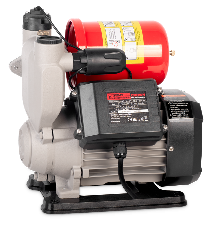 Насос автоматический самовсасывающий CROWN CT35249 (PW750Z)