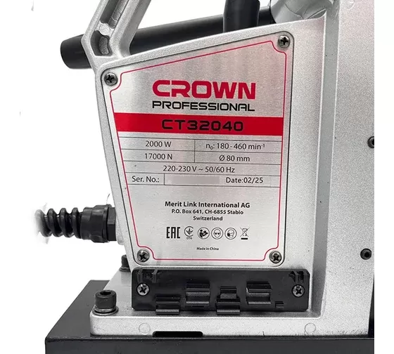 Дрель для мокрого алмазного сверления CROWN CT32040