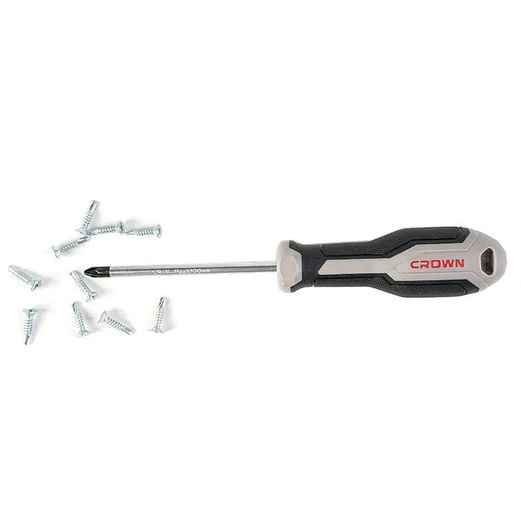 Отвертка Pozidriv PZ1х100мм  CROWN CPHDS-APZ110