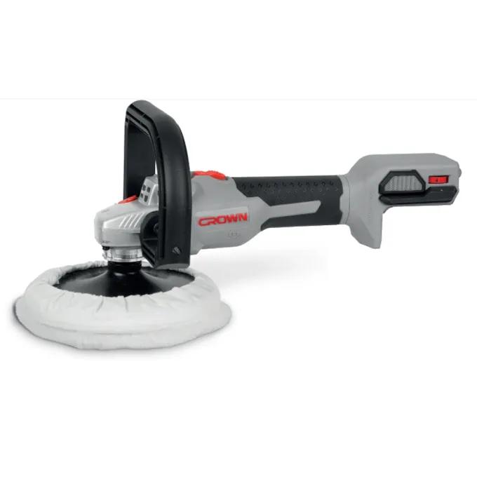 Машина полировальная аккумуляторная CROWN CT23018HX, 20V, 5Ач, 1200-3400 об/мин, 180мм, бесщеточная, БЕЗ АКК