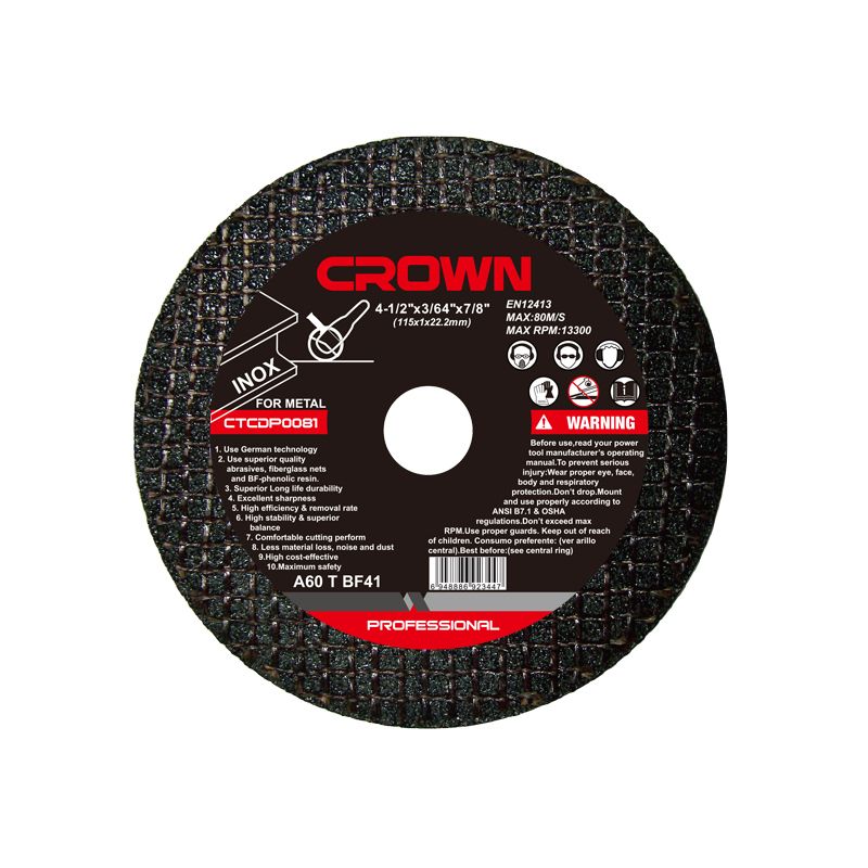 Диск отрезной по металлу d180*2*22.2mm CROWN CTCDP0059