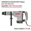 Перфоратор SDS-MAX (кейс) CROWN CT18190BMC