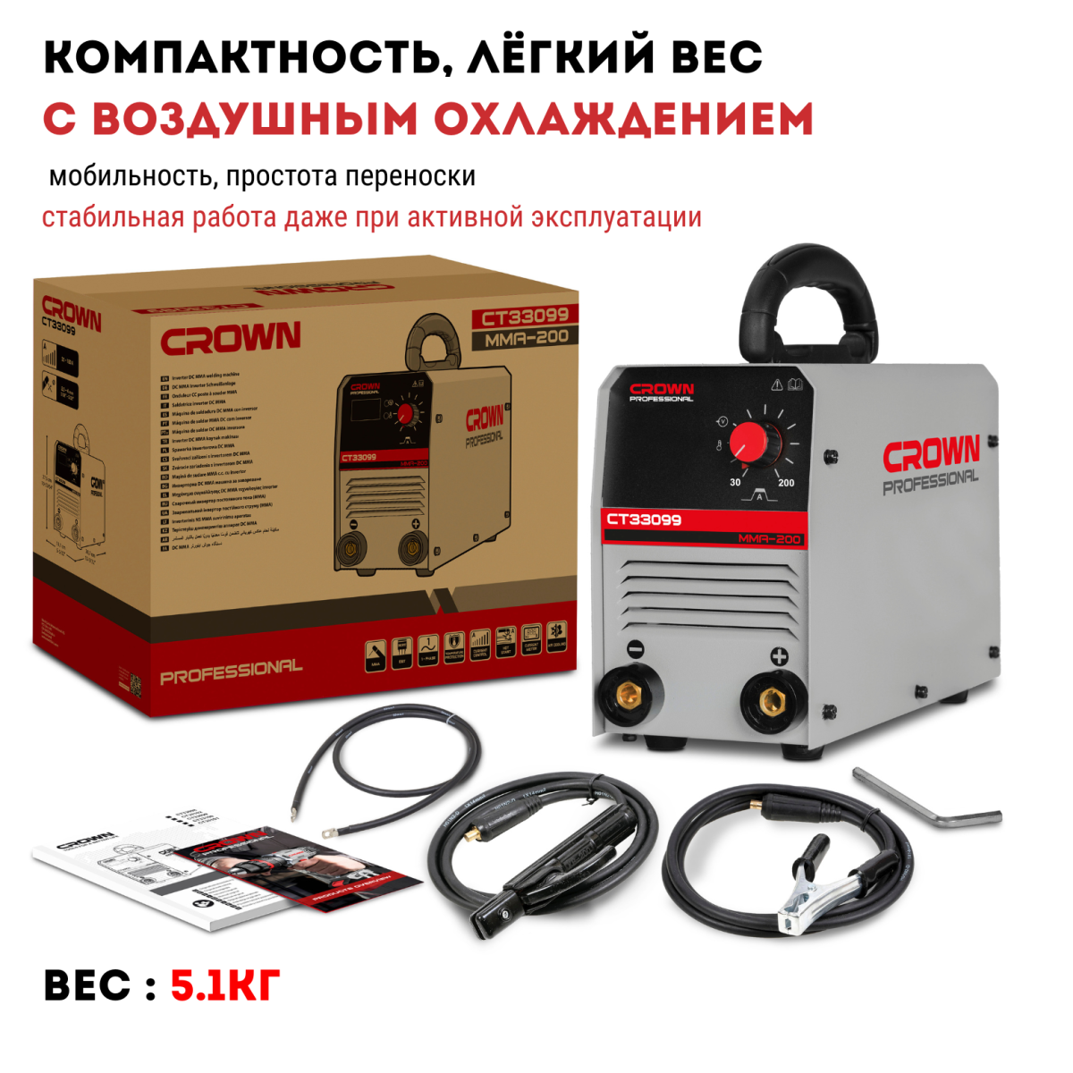 Аппарат сварочный инверторный MMA-160 CROWN CT33099