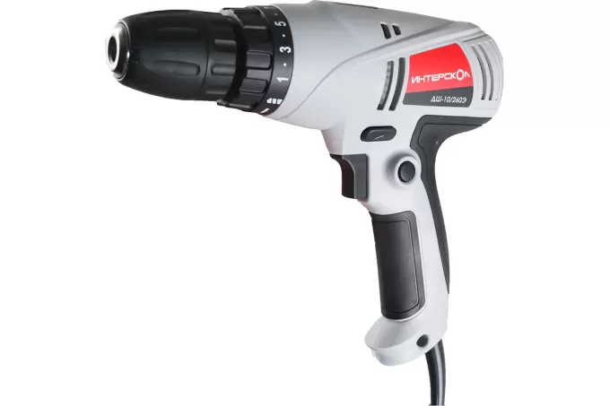 Сетевая дрель-шуруповерт Интерскол ДШ-10/260Э