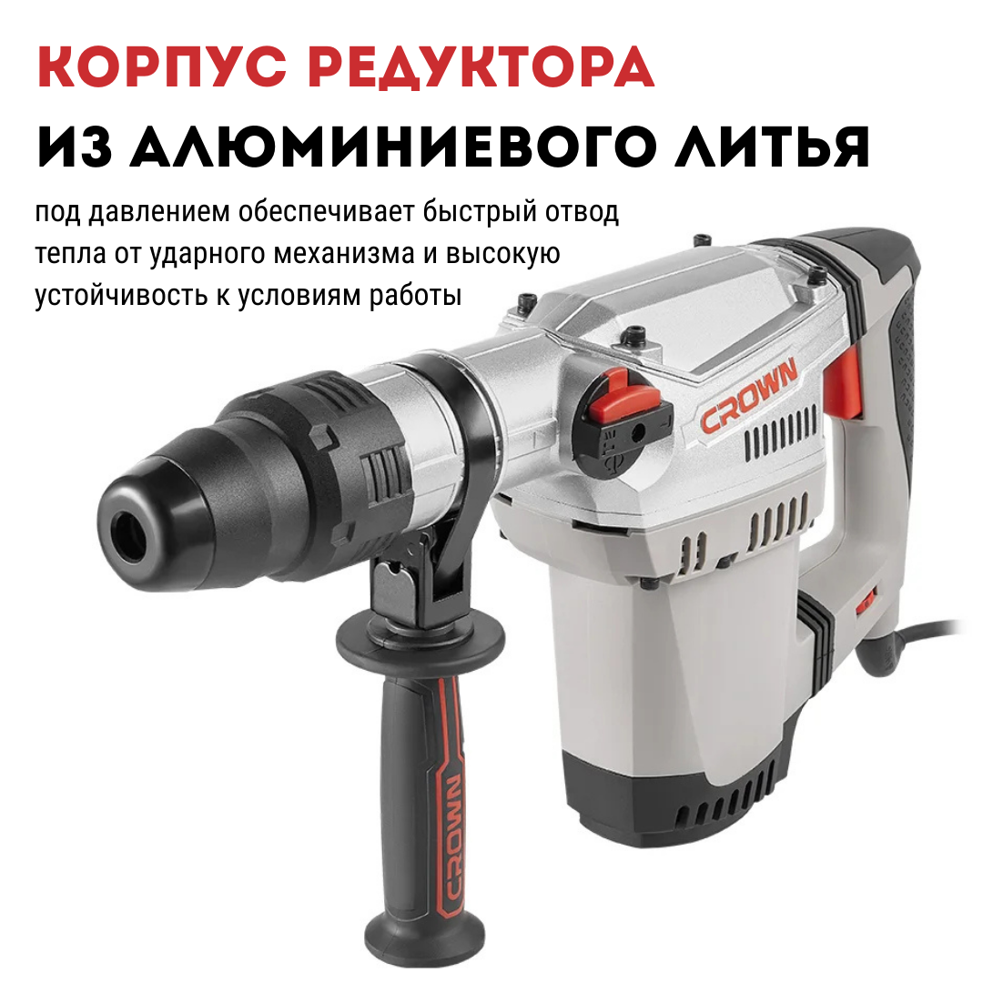 Перфоратор SDS-MAX (кейс) CROWN CT18118V BMC