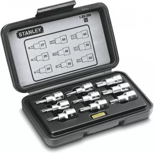 Набор головок торцевых 1/2" с вставками "TORX" (9шт.) Stanley 1-89-098