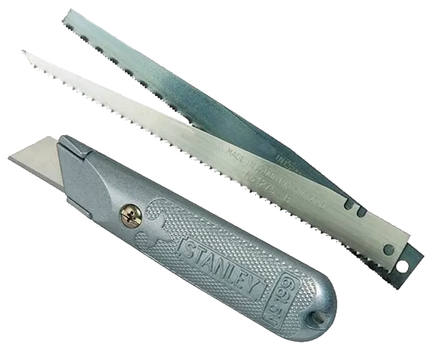 Нож с фиксированным лезвием со сменными ножовочными полотнами 140мм Stanley 0-10-129