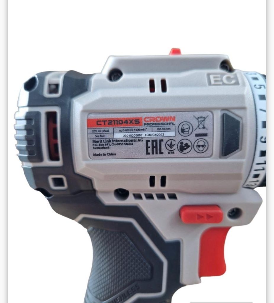 Дрель-шуруповерт аккумуляторный бесщеточный CROWN CT21104XS-2BMC