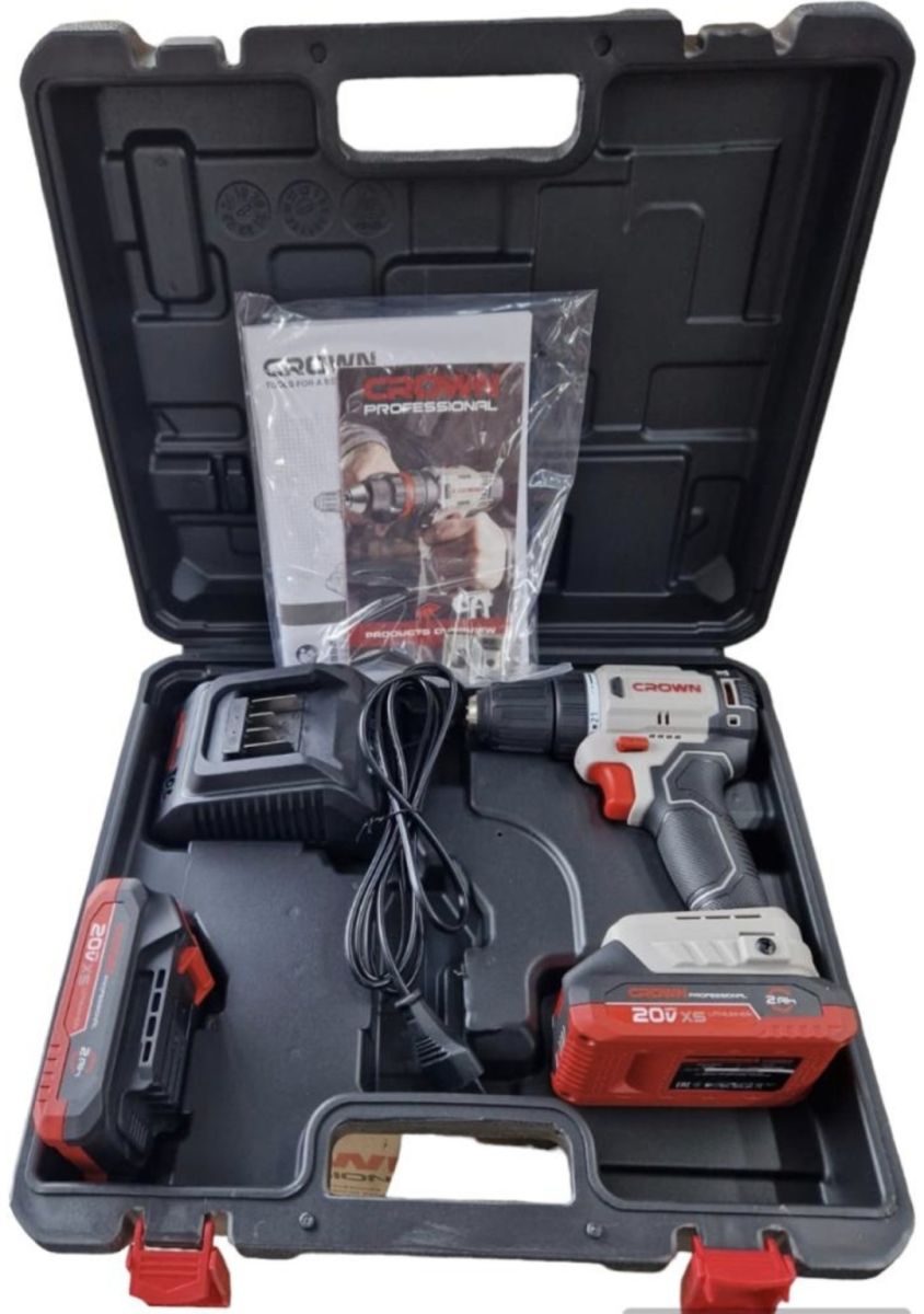 Дрель-шуруповерт аккумуляторный бесщеточный CROWN CT21104XS-2BMC
