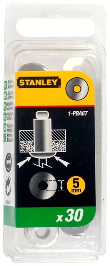 Шайба алюминиевая, 5мм 30шт. Stanley 1-PBA6T