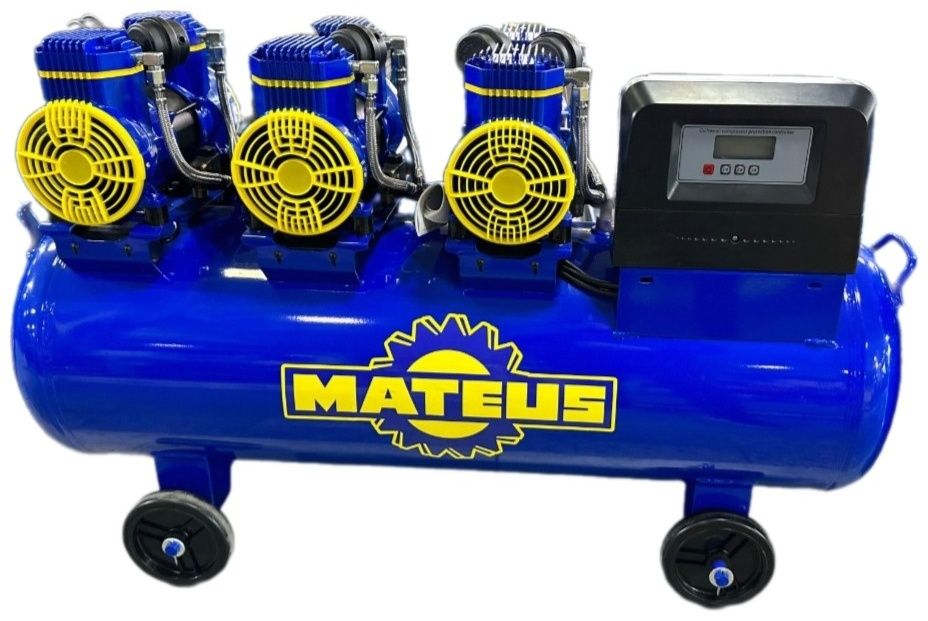 Компрессор безмасляный Mateus MS03407 (2-1450X3F100 220V/50hz)