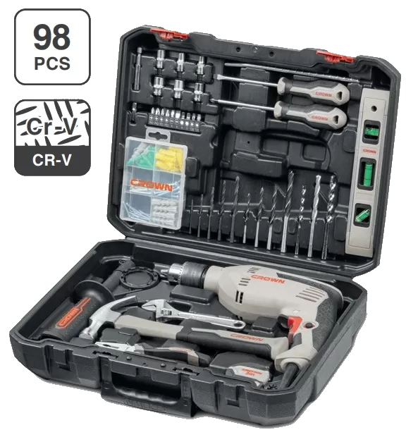 Набор ручных инструментов 98шт. CROWN CK10-XA98