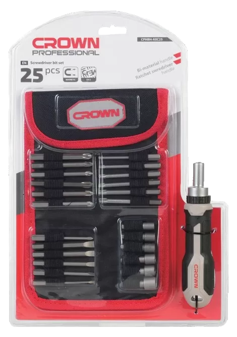 Набор бит из 25шт. CROWN CPHBH-AXC25