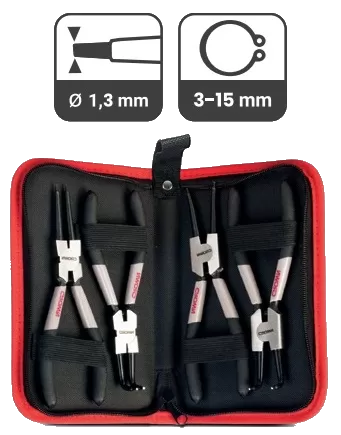 Набор щипцов для стопорных колец (холщевый мешок) 5”  CROWN CPHPL-CPXB4