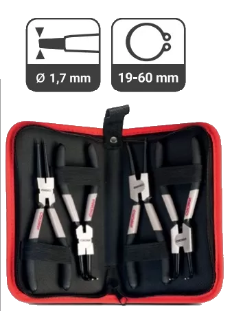 Набор щипцов для стопорных колец (холщевый мешок) 7“  CROWN CPHPL-CPXC4
