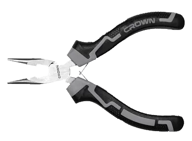 Плоскогубцы мини с длинным носом 4.5"  CROWN CPHPM-LNBH4