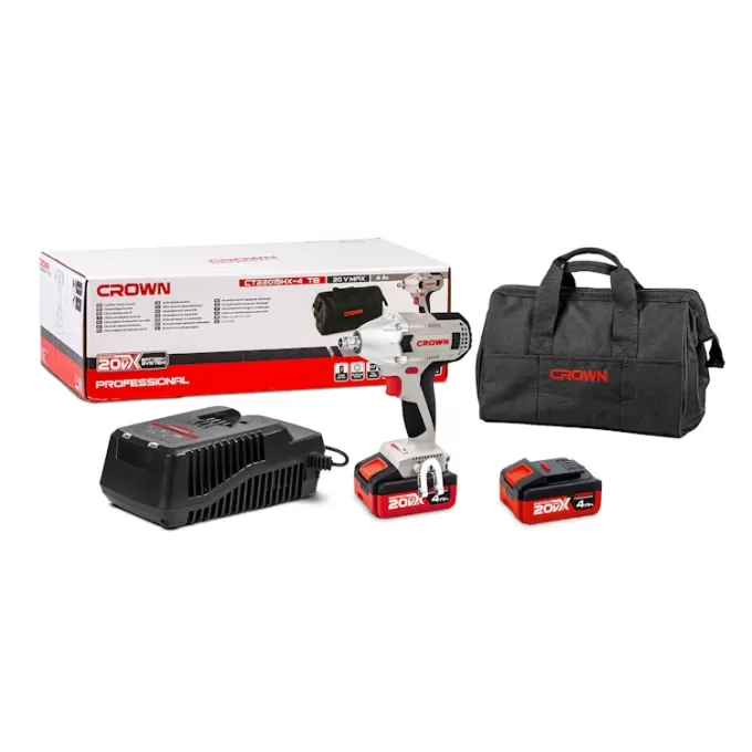 Гайковерт аккумуляторный ударный CT22015HX-4C2 TB CROWN