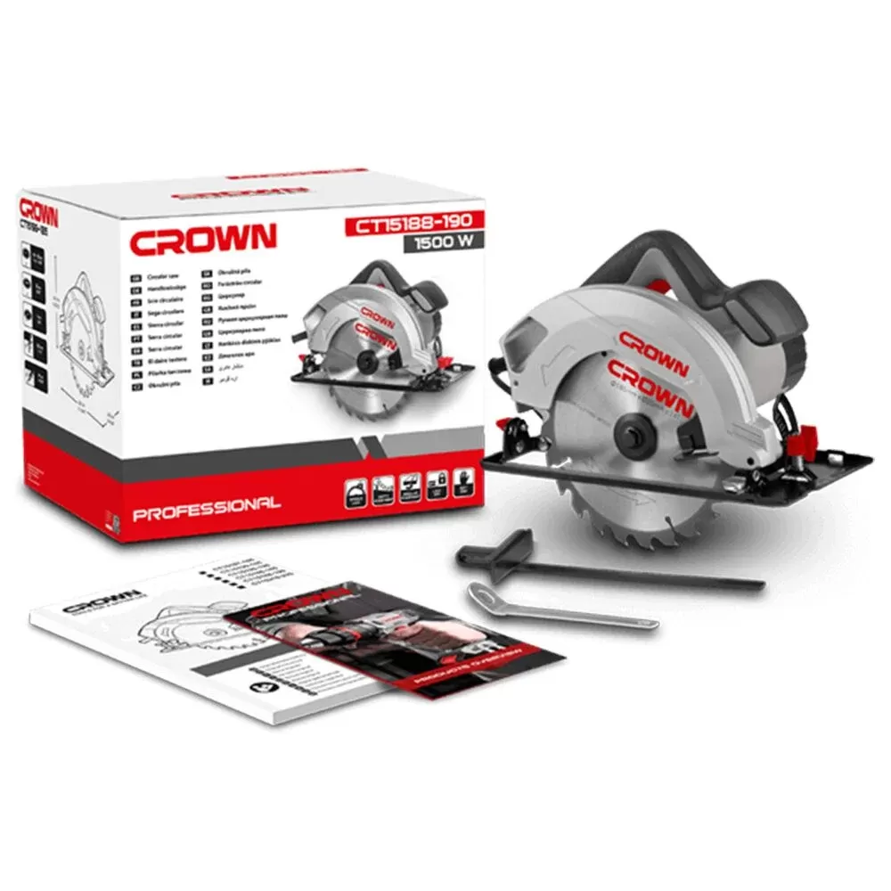 Пила дисковая CROWN CT15188-190 (Акция)