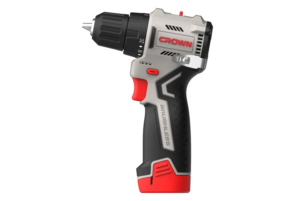 Дрель-шуруповерт аккумуляторный CROWN CT21129HX-2 BMC