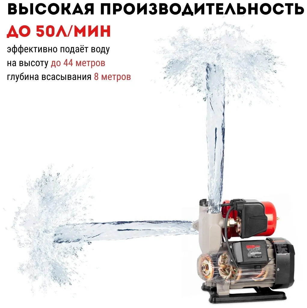 Насос автоматический самовсасывающий CROWN CT35240 (PW125)