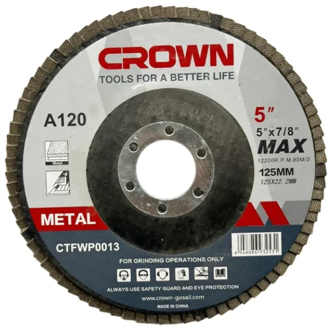 Диск лепестковый  D125*22,2мм A120 CROWN CTFWP0013