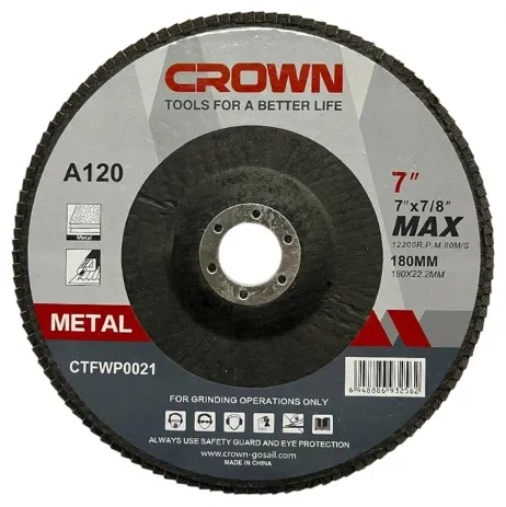 Диск лепестковый  D180*22,2мм A120 CROWN CTFWP0021