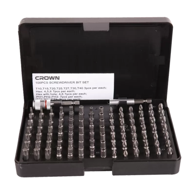 Набор бит 100шт CRV CROWN CTSBP0105