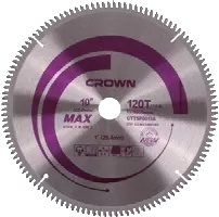 Диск пильный по металлу и дереву D254x25.4x120 (20/16мм) CROWN CTTSP0013A