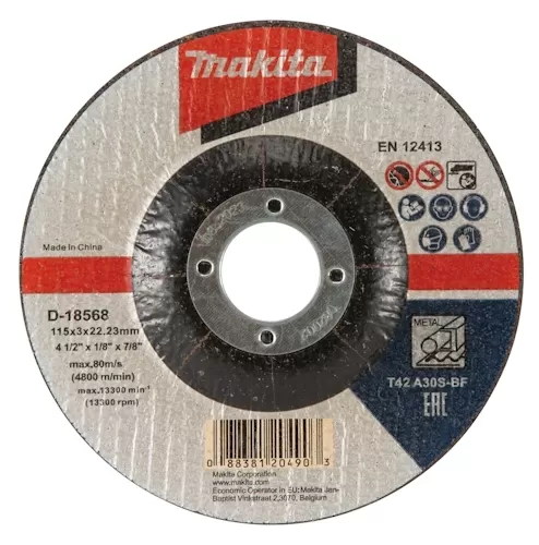 Диск отрезной по металлу 115x3.0x22.23 Makita D-18568