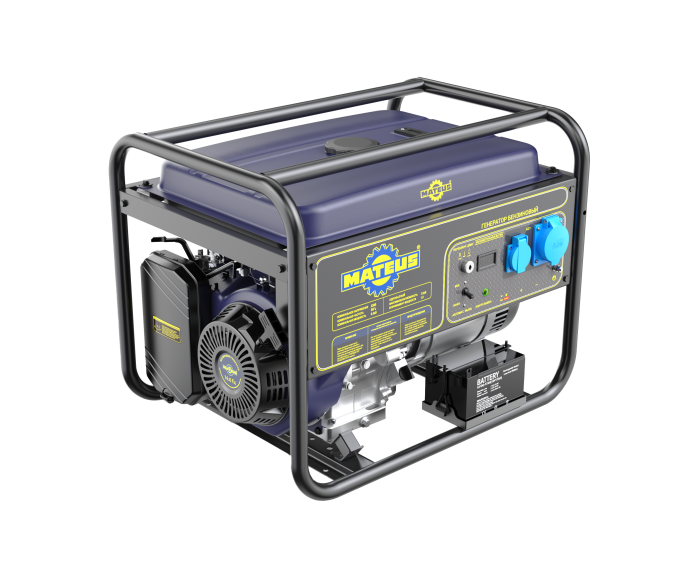 Генератор бензиновый  Mateus MS01138 (G6800E) 5,5kW