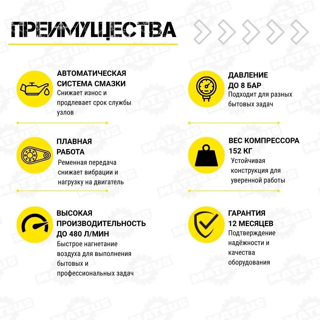 Компрессор Mateus MS03307 (YV-0.48)